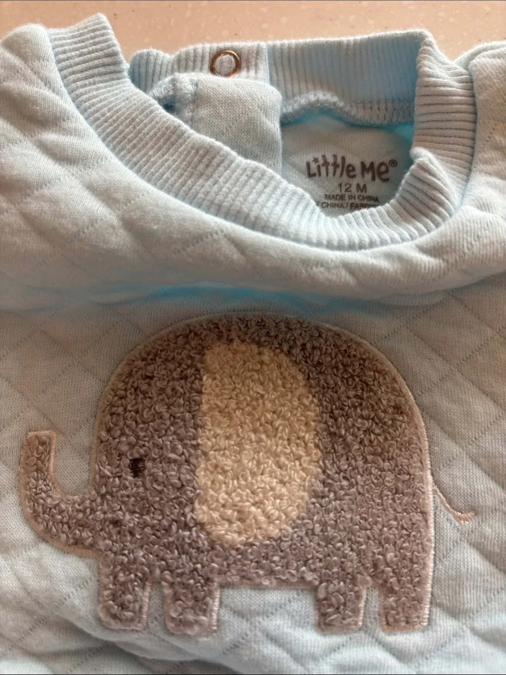 Little Me Elephant Set & Pants Set with Yellow Striped Lion Onesie